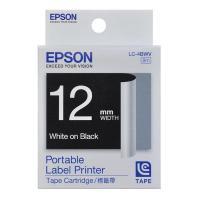EPSON LK-4BWV9  12mm  標籤帶-黑底白字 C53S654505 LW-300 LW-400 LW-600P LW-700
