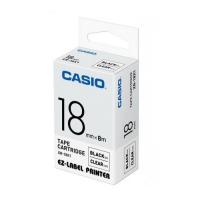 Casio XR-18X1 標籤帶 18mm透明底黑字