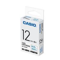 Casio XR-12WEB1 標籤帶 12mm白底藍字