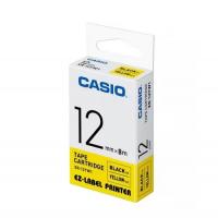 Casio XR-12YW1 標籤帶 12mm黃底黑字