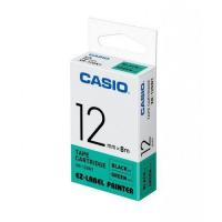Casio XR-12GN1 標籤帶 12mm綠底黑字