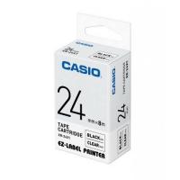 Casio XR-24X1 標籤帶 24mm透明底黑字