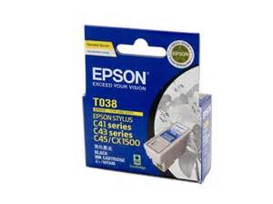 C45 Ink Epson T038 孖庄 原裝 Ink - Black COLOUR C41UX 43UX C41SX C45 CX1500
