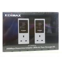 Edimax HP-2004ACK 200Mbps Powerline Adapter  With AC Pass Through  Kit