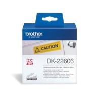 Brother DK-22606 膠質標籤帶 62mm x 15m  黃底黑字