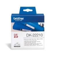 Brother DK-22210 白色紙質標籤帶 29mm x 30m  白底黑字