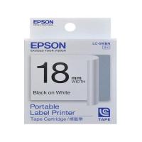 EPSON LK-5WBN (18mm) 標籤帶-白底黑字(C53S655501...