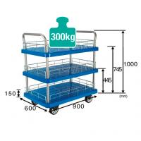 FAX88 三層靜音手推車 L900 X W600 X H1000mm  承重量:300kg