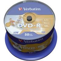 Verbatim DVD-R  43533 可印白碟  50張裝  16X 4.7GB 