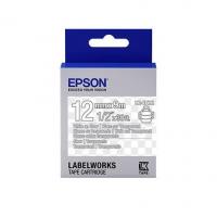 EPSON LK-4TWN (12mm) 標籤帶-透明底白字(C53S65401...