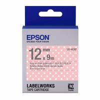 EPSON LK-4EAY (12mm) 標籤帶-粉紅波點底灰字(C53S654...