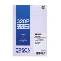 Epson  T320P  C13T320083  原裝  四色墨盒連100張相紙