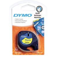 Dymo 91202 12mm 黃底黑字 膠質 標簽帶 4M