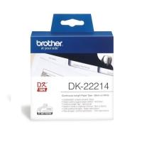 Brother DK-22214 白色紙質標籤帶(12mmx30M) 白底黑字
