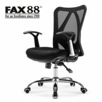 FAX88 M16 人體工學電腦椅 家用網椅轉椅電競椅 職員辦公椅會議護腰 滑輪型黑色
