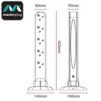 Masterplug SRGTOW102B 10位背靠背設計拖板 2米  防雷保護