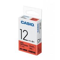 Casio XR-12RD1 標籤帶 12mm紅底黑字