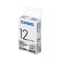 Casio XR-12SR1 標籤帶 12mm銀底黑字
