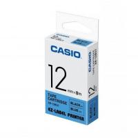 Casio XR-12BU1 標籤帶 12mm藍底黑字