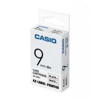 Casio XR-9WE1 標籤帶 9mm白底黑字