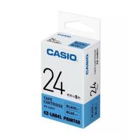 Casio XR-24BU1 標籤帶 24mm藍底黑字