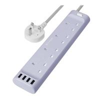Verbatim 4位AC插座 及 4個USB-A Ports 拖板 紫色 66688