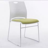 FAX88 輕便金屬腳活動椅 白膠背綠色軟墊 可疊培訓椅 #14873