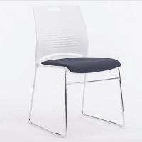 FAX88 輕便金屬腳活動椅 白膠背黑色軟墊 可疊培訓椅 #14874