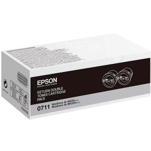 Epson S050711  原裝   孖裝   2x2.5K  Return Laser Toner - Black AcuLaser M200DN M200DW MX200DNF MX200DWF