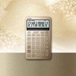 CASIO JW-200DQ-GD 12位計數機 金屬面板 纖巧桌上型