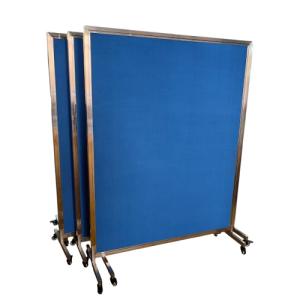 FAX88 不銹鋼架有轆布面展板 1030x1800mm 學校商場專用 左右高底腳 方便收納