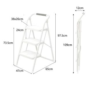 FAX88 三級摺疊扶手人字梯 三級梯凳 三級步梯