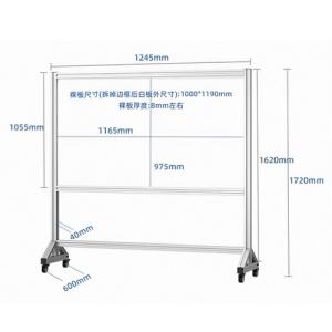 Fax88 活動式鋁合金支架磁性玻璃白板 100x120cm 雙面書寫