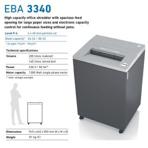 EBA 3340C 4x40mm  P4 A3 重型粒狀碎紙機  入口400mm
