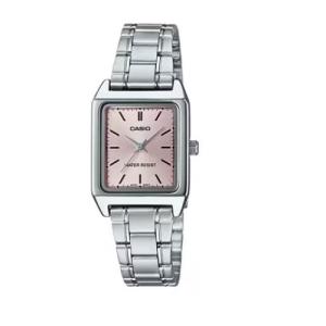 Casio LTP-V007D-4E 22mm 冰粉紅面女裝鋼帶錶小方錶